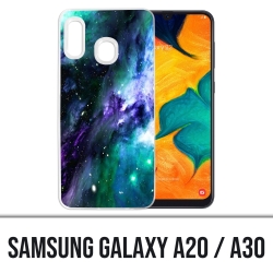 Samsung Galaxy A20 / A30 cover - Blue Galaxy