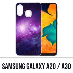 Samsung Galaxy A20 / A30 cover - Purple Galaxy