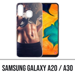 Samsung Galaxy A20 / A30 Abdeckung - Girl Bodybuilding