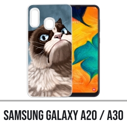 Samsung Galaxy A20 / A30 Abdeckung - Grumpy Cat