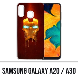 Samsung Galaxy A20 / A30 Abdeckung - Iron Man Gold