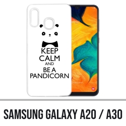 Coque Samsung Galaxy A20 / A30 - Keep Calm Pandicorn Panda Licorne