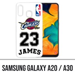 Samsung Galaxy A20 / A30 Abdeckung - Lebron James White