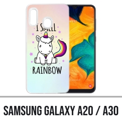 Samsung Galaxy A20 / A30 Hülle - Einhorn Ich rieche Raimbow