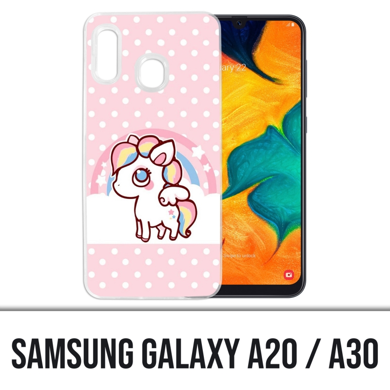 Coque Samsung Galaxy A20 / A30 - Licorne Kawaii