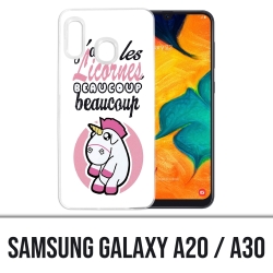 Samsung Galaxy A20 / A30 Abdeckung - Einhörner