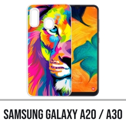 Samsung Galaxy A20 / A30 Abdeckung - Multicolor Lion