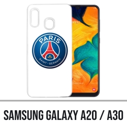 Custodia Samsung Galaxy A20 / A30 - Logo Psg sfondo bianco