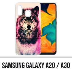 Samsung Galaxy A20 / A30 cover - Triangle Wolf
