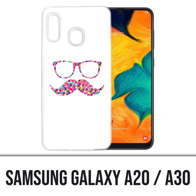 Cover Samsung Galaxy A20 / A30 - Occhiali baffi