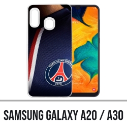 Custodia Samsung Galaxy A20 / A30 - Maglia blu Psg Paris Saint Germain