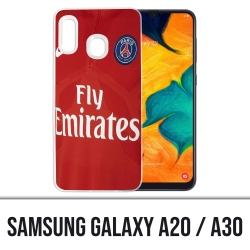 Coque Samsung Galaxy A20 / A30 - Maillot Rouge Psg