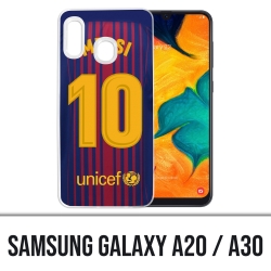 Coque Samsung Galaxy A20 / A30 - Messi Barcelone 10