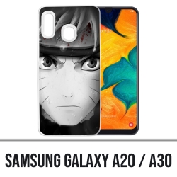 Samsung Galaxy A20 / A30 Abdeckung - Naruto Black And White