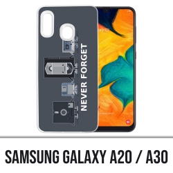 Samsung Galaxy A20 / A30 cover - Never Forget Vintage