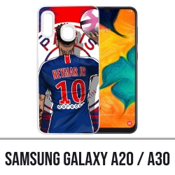 Cover per Samsung Galaxy A20 / A30 - Neymar Psg Cartoon