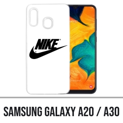Custodia Samsung Galaxy A20 / A30 - Logo Nike bianco