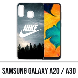 Samsung Galaxy A20 / A30 Abdeckung - Nike Logo Wood
