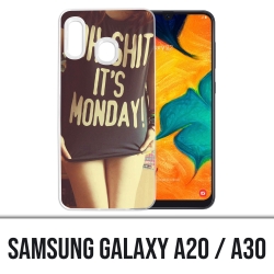 Samsung Galaxy A20 / A30 cover - Oh Shit Monday Girl