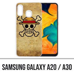 Funda Samsung Galaxy A20 / A30 - Logotipo vintage de One Piece