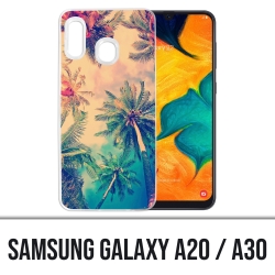 Samsung Galaxy A20 / A30 Abdeckung - Palmen