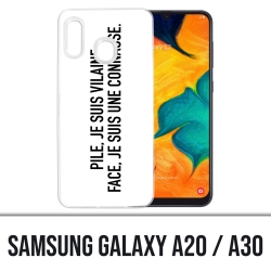 Coque Samsung Galaxy A20 / A30 - Pile Vilaine Face Connasse