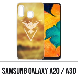 Coque Samsung Galaxy A20 / A30 - Pokémon Go Team Jaune Grunge
