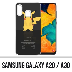 Cover Samsung Galaxy A20 / A30 - Pokémon Pikachu Id Card