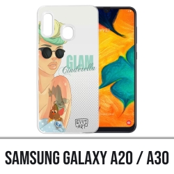 Samsung Galaxy A20 / A30 Abdeckung - Princess Cinderella Glam