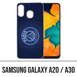 Coque Samsung Galaxy A20 / A30 - Psg Minimalist Fond Bleu