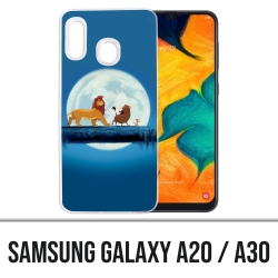 Coque Samsung Galaxy A20 / A30 - Roi Lion Lune