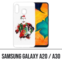 Samsung Galaxy A20 / A30 Abdeckung - Ronaldo Football Splash