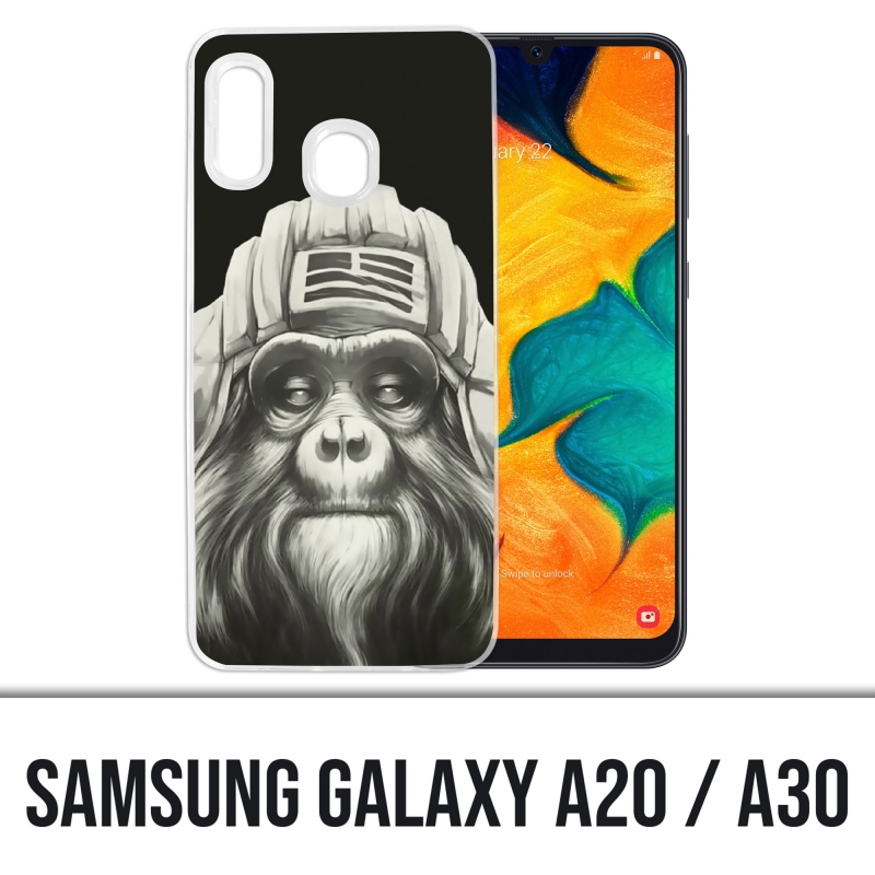 Samsung Galaxy A20 / A30 case - Monkey Aviator Monkey