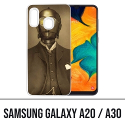 Samsung Galaxy A20 / A30 Abdeckung - Star Wars Vintage C3Po