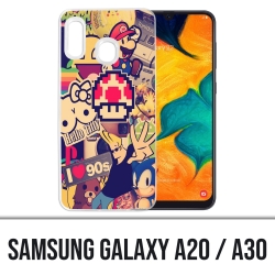 Cover per Samsung Galaxy A20 / A30 - Adesivi vintage 90S