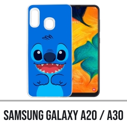 Samsung Galaxy A20 / A30 Abdeckung - Blue Stitch