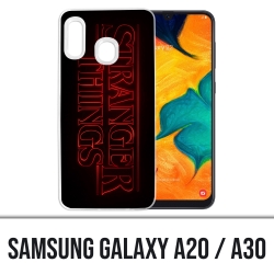 Samsung Galaxy A20 / A30 Abdeckung - Stranger Things Logo