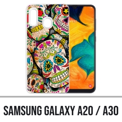 Samsung Galaxy A20 / A30 Abdeckung - Sugar Skull