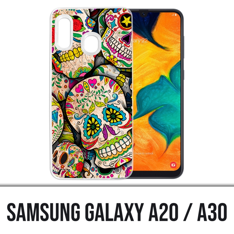 Samsung Galaxy A20 / A30 cover - Sugar Skull