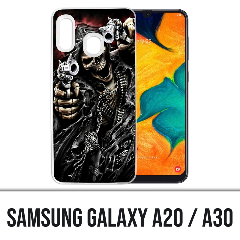 Coque Samsung Galaxy A20 / A30 - Tete Mort Pistolet