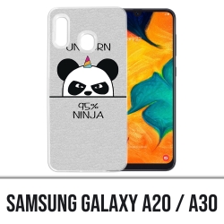 Samsung Galaxy A20 / A30 Abdeckung - Einhorn Ninja Panda Einhorn