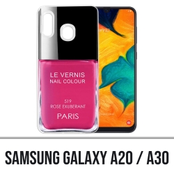 Coque Samsung Galaxy A20 / A30 - Vernis Paris Rose