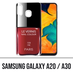 Coque Samsung Galaxy A20 / A30 - Vernis Paris Rouge