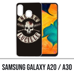Coque Samsung Galaxy A20 / A30 - Walking Dead Logo Negan Lucille