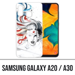 Samsung Galaxy A20 / A30 Abdeckung - Wonder Woman Art