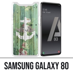 Coque Samsung Galaxy A80 - Ancre Marine Bois