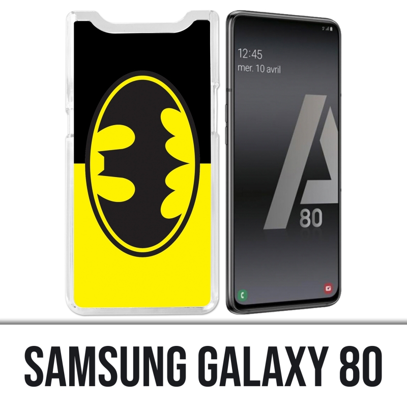 Coque Samsung Galaxy A80 - Batman Logo Classic Jaune Noir