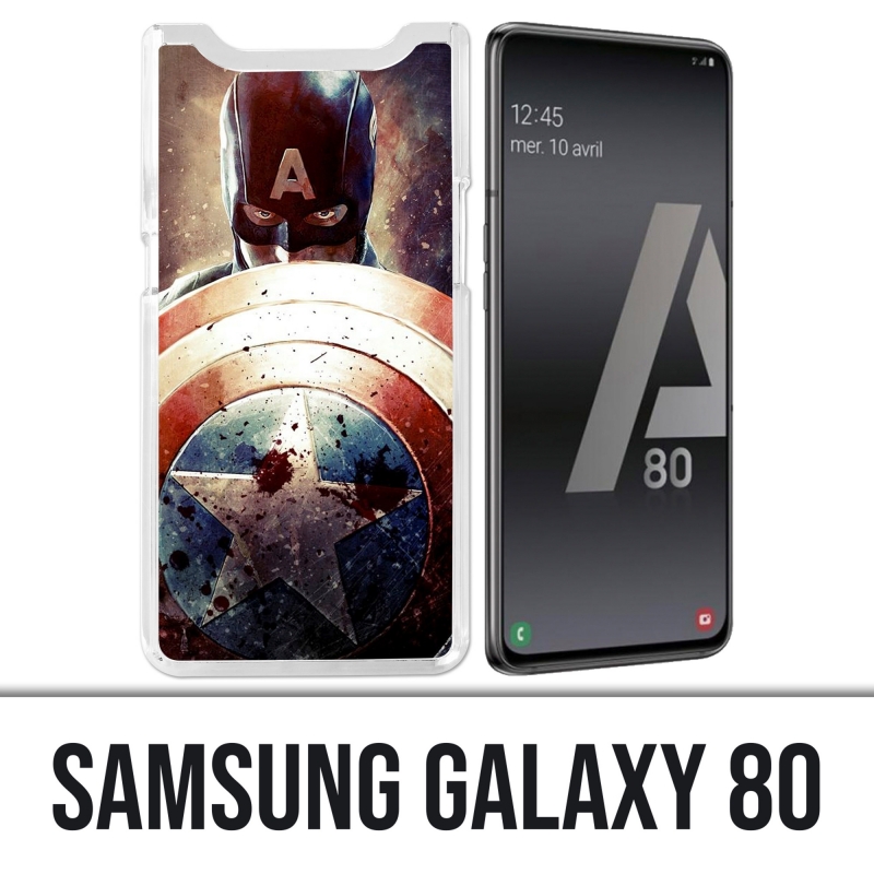 Coque Samsung Galaxy A80 - Captain America Grunge Avengers