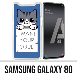 Coque Samsung Galaxy A80 - Chat I Want Your Soul