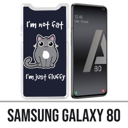 Samsung Galaxy A80 Case - Chat Not Fat Just Fluffy